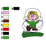 Snoopy Sally Brown 01 Embroidery Design